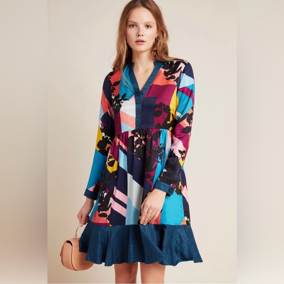 Maeve Dresses & Skirts - Anthropologie Maeve Gillian Abstract Shirtdress Size Small